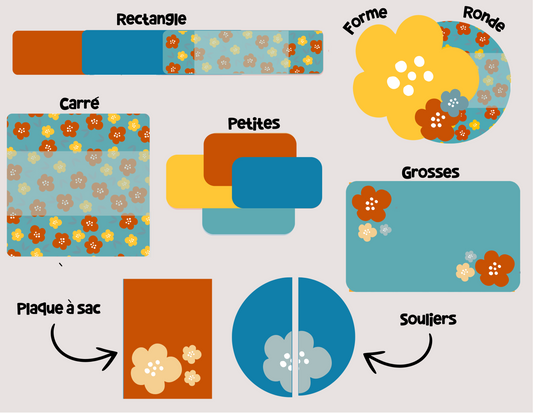 Fleurs foncées! Ensemble ''Rentrée scolaire''