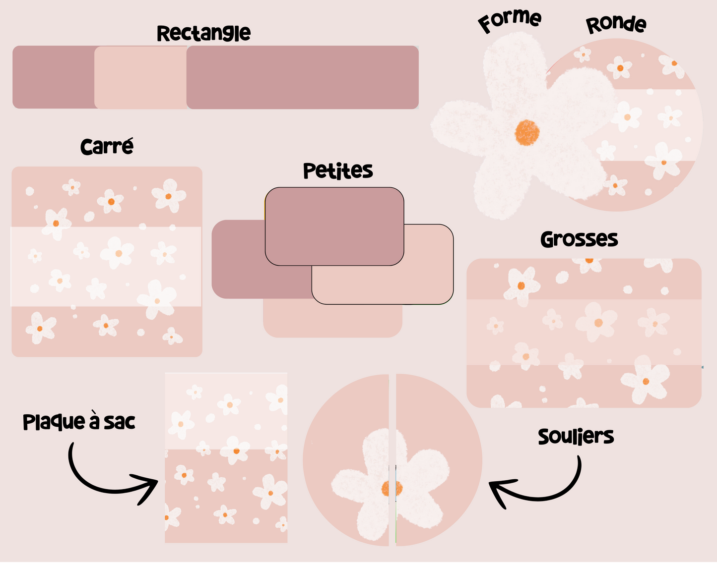 Fleurs neutres! Ensemble ''Rentrée scolaire''